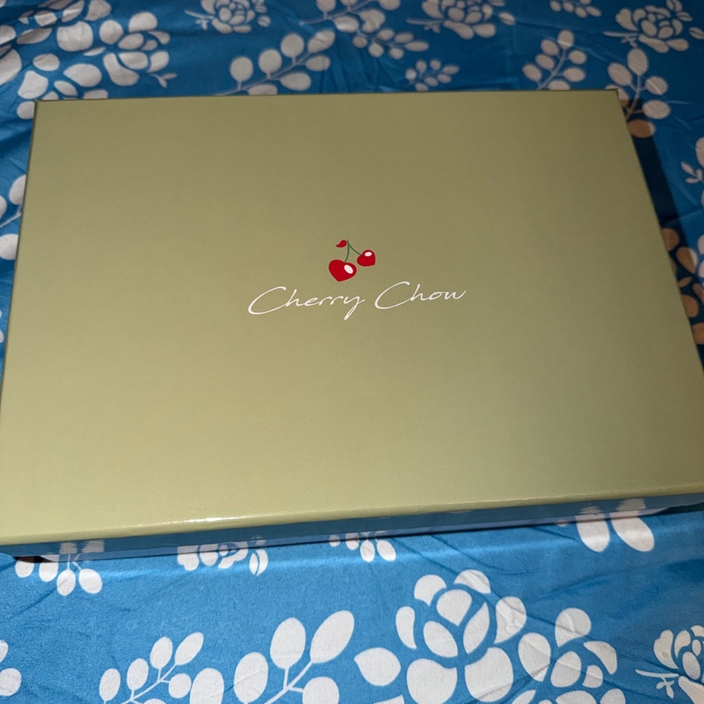 Cherry Chow Gift Box - Light Green with Red Cherry Logo
